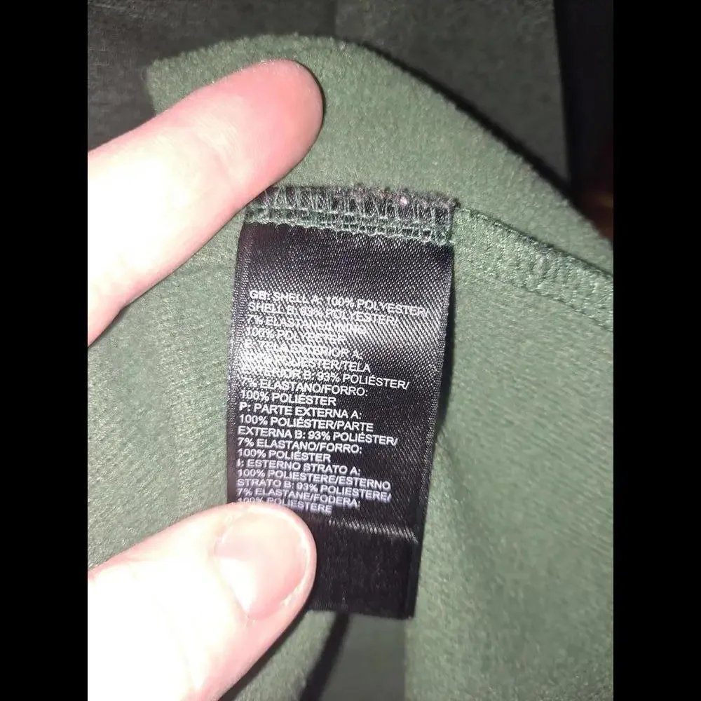 The North Face 1/2 Zip Dark Green and‎ Gray Sweatshirt Size XL